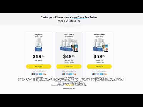 cognicare pro supplement review pros cons and warnings