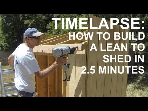 how to build a 48 lean to shed in 2 minutes 35 seconds
