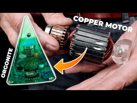 making an orgone generator from a motor orgonite artist