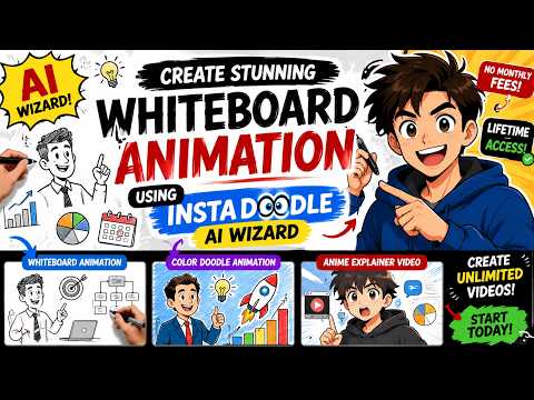 whiteboard animation using instadoodle ai wizard in minutes